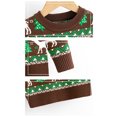 thumbnail image 4 of Tfken Christmas Child Boys Sweater Retro Cartoon Print Comfortable Crew Neck Pullover Sweater Brown Size 5-6 Years, 4 of 5