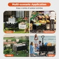 thumbnail image 3 of PINDEE 38 Inch Collapsible Wagon Cart Large Capacity 330 LBS Heavy Duty Folding Garden Utility Cart with Wheels for Beach Camping.Black, 3 of 9