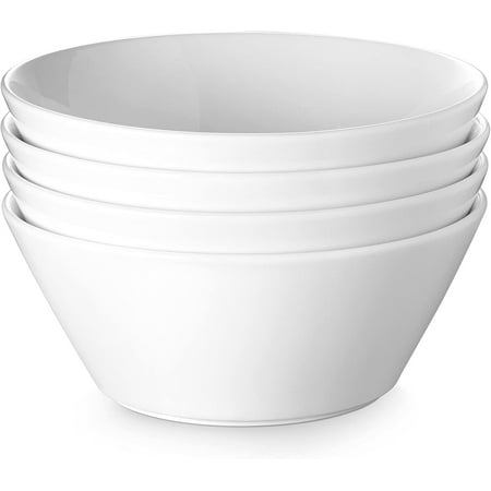 58.5-ounce large ceramic salad bowl set of 4- microwave and dishwasher safe ideal for salads fruits pasta snacks oatmeal - restaurant party daily use wedding beige soup bowl set