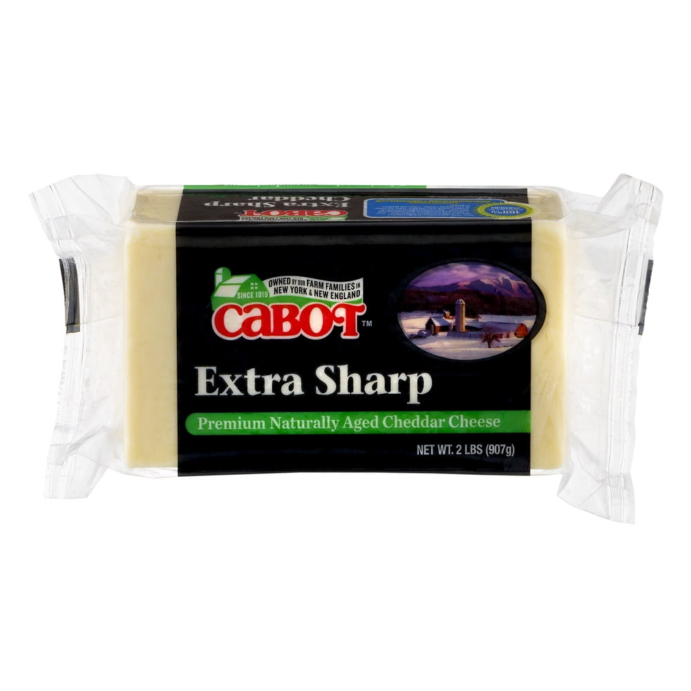 Cabot Extra Sharp Cheddar Cheese, 2.0 LB - Walmart.com