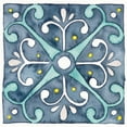 thumbnail image 2 of Marshall, Laura 20x20 White Modern Wood Framed Museum Art Print Titled - Garden Getaway Tile III Blue, 2 of 4