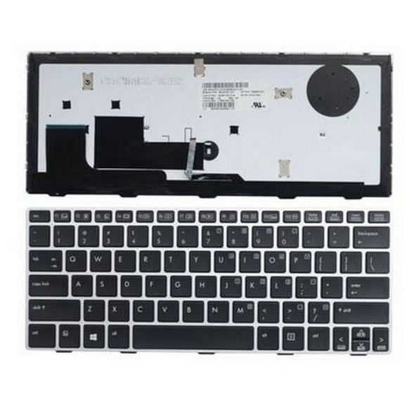 New US Black with Silver Frame Backlit Laptop Keyboard Replacement for HP EliteBook Revolve 810 G1 810 G2 P/N:90.4XF07.L01 SG-57700-XUA SN8123BL 706960-001