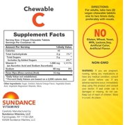 Chewable Vitamin C 1000mg | 90 Tablets | Essential Vitamin Supplement | Orange Flavor | by Sundance