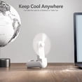 thumbnail image 3 of Handheld Fan with 2000 mAh Powerbank Max 8 Hours Runtime,Personal Fan Portable Battery Operated or USB Powered Folding Personal Fan,3 Speeds,Rechargeable Quiet Mini Fan-Blue, 3 of 6