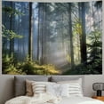 thumbnail image 2 of ONETECH Misty Forest Tapestry Wall Hanging Nature Landscape Tapestry Sunshine Through Tree Tapestries for Bedroom Living Room Dorm Decor, 2 of 6