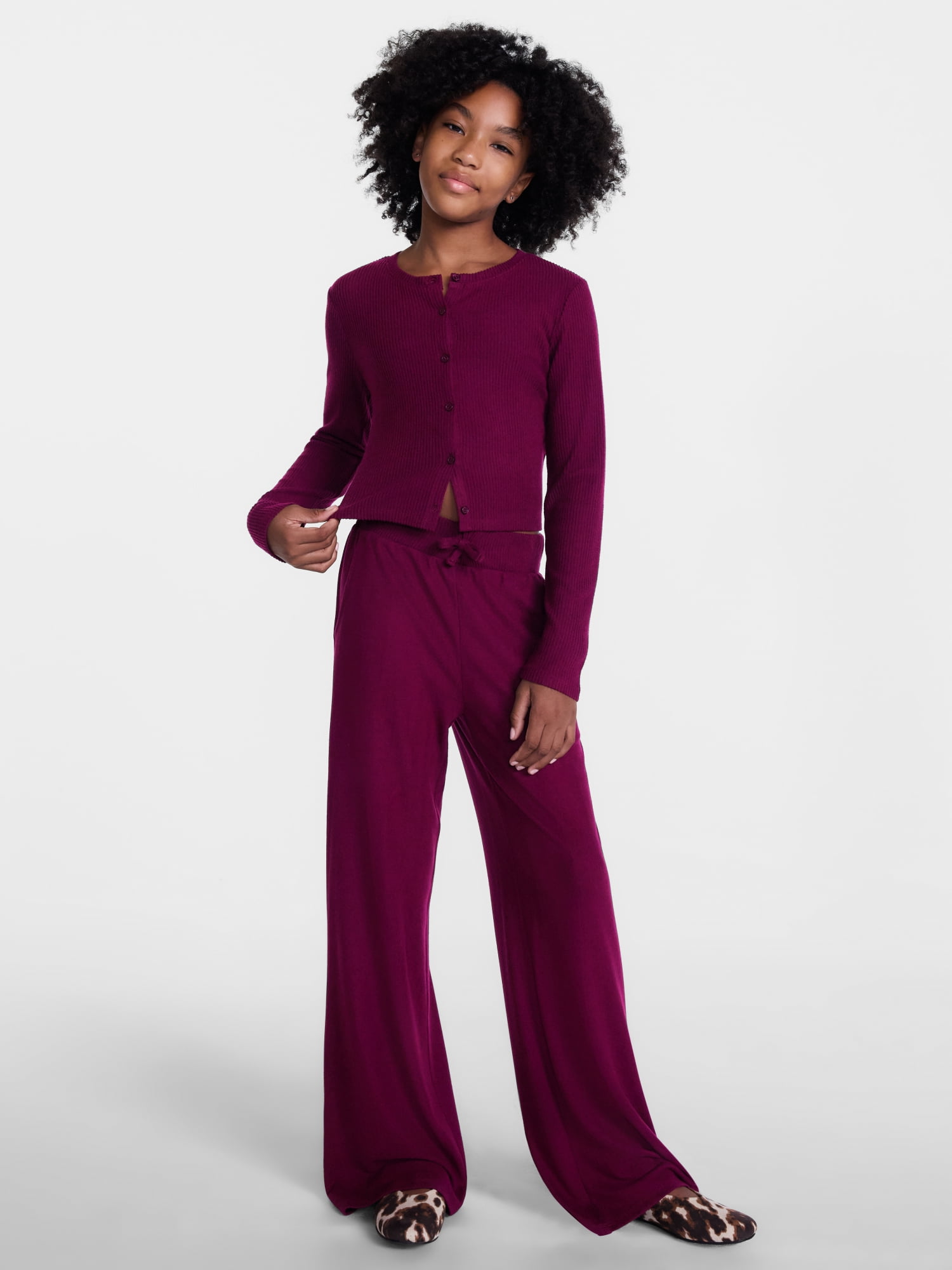 Weekend Academy Girls Knit Wide Leg Pants, Sizes 4-18