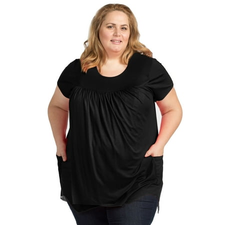 

Mommy Style Plus Size Maternity Nursing Breastfeeding Pumping T-Shirt Top Discreet Opening - Made With Fabrics and Labor Delivery Hospital T-Shirt - Soft Comfortable and Lightweight