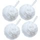 thumbnail image 1 of Paquete de 4 esponjas de baño de lufa de 80 g para hombres y mujeres, color blanco JM, 1 of 5