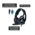 thumbnail image 4 of SADES SA902 7.1 Auriculares USB con sonido envolvente para PC Auriculares supraaurales para juegos con micrófono y luz LED, 4 of 5