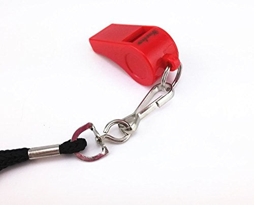 Pack of 6 yueton Plastic Coach Whistles with Lanyard 
