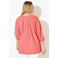 thumbnail image 2 of Catherines Women's Plus Size Stretch Lace Peasant Blouse, 2 of 5
