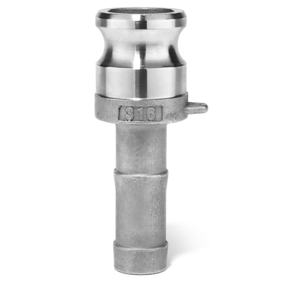 Cam and Groove Fitting - 316 Stainless Steel - Type E - 3" Adapter x 3" Hose Barb