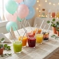 thumbnail image 7 of 100 Pack Paper Straws, Colorful Striped Drinking Straws for Party Supplies, Birthday Wedding Shower Decorations, Paper Straws for Crafts, Bar/Accessories for Drinks A, 7 of 7