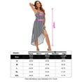 thumbnail image 5 of Women's Adjustable V Neck Wrap Dress With Irregular Hemline Sleeveless Spaghetti Strap Midi Dress, 5 of 5