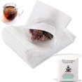 thumbnail image 2 of 400 bolsitas de té desechables para té suelto, bolsitas de té vacías con cordón para té suelto, bolsas de filtro de té natural para té suelto (3,54 x 2,75 pulgadas), 2 of 5