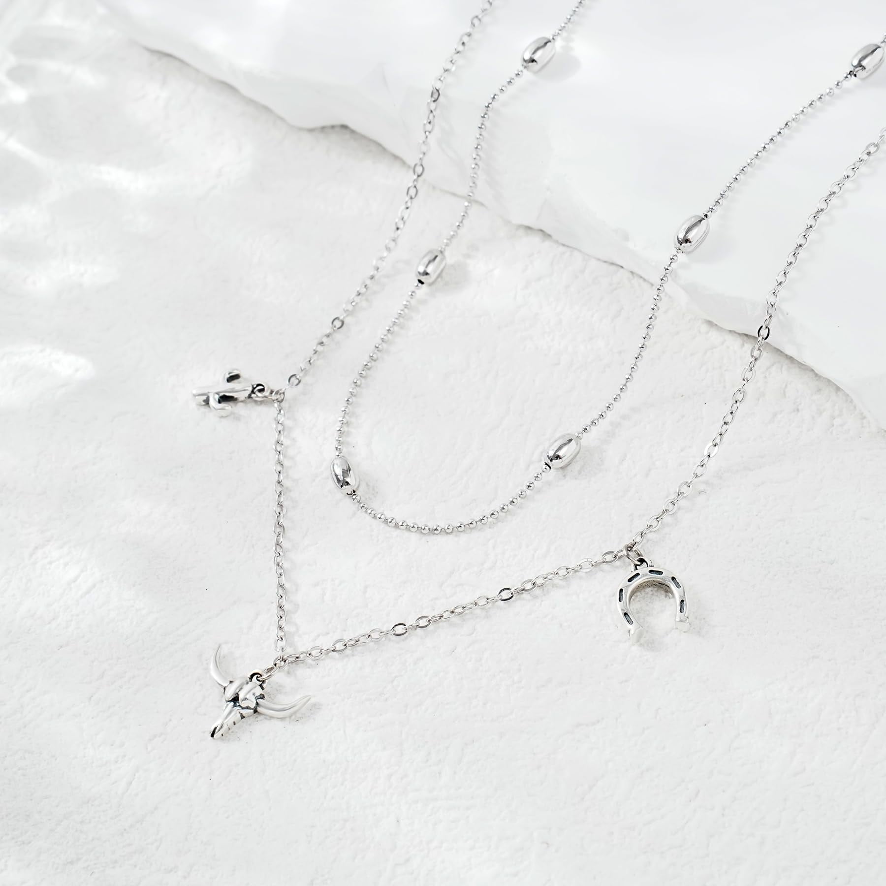 CHIC & ARTSY Sterling Silver Anklet - Hypoallergenic, Adjustable, Layered, Perfect for Beach or Everyday Wear