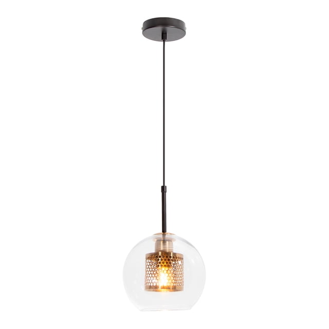 Lámpara Colgante Opulent Negro Bronce E27 60w 1 Luz LámparaYa Designers 23097-2 Globo Lámpara Colgante