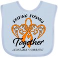 thumbnail image 3 of Inktastic Leukemia Awareness Staying Strong Together and Orange Ribbon Boys or Girls Baby Bib, 3 of 4