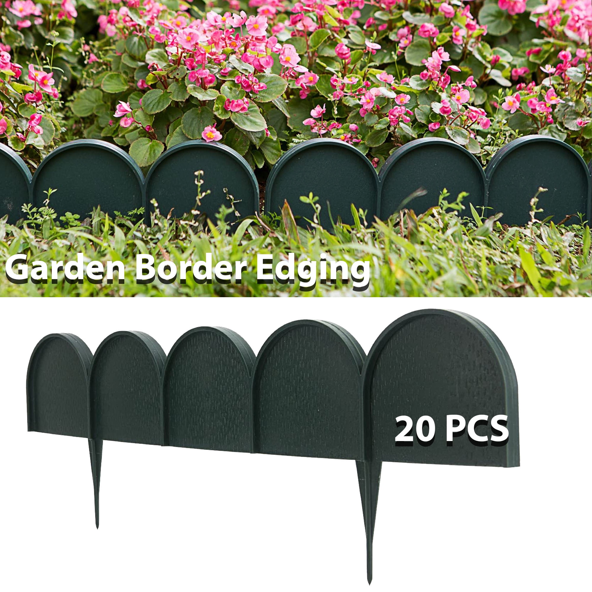 Garden Border Edging in Half Round Arched Design 20pcs Garden Edging