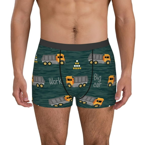 Honeii Big Machine Men's Underwear Boxer Briefs Pack, ComfortSoft Boxer Brief for Men, Moisture-Wicking Breathable-Small