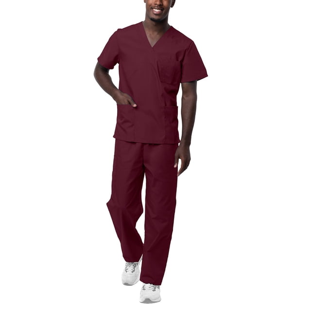 Sivvan Unisex Classic Scrub Set V-Neck Top/Drawstring Pants (Available in 15 Solid Colors)