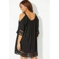 thumbnail image 2 of Swimsuits for All Women's Vera Crochet Cold Shoulder Cover Up Dress, 2 of 4