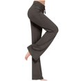thumbnail image 2 of Women's High Waist Wide Leg Yoga Pants with Drawstring Comfortable Loose Fit Lounge Workout Trousers, 2 of 8