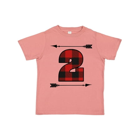 

Inktastic 2nd Birthday Buffalo Plaid 2 Year Old Boys or Girls Toddler T-Shirt