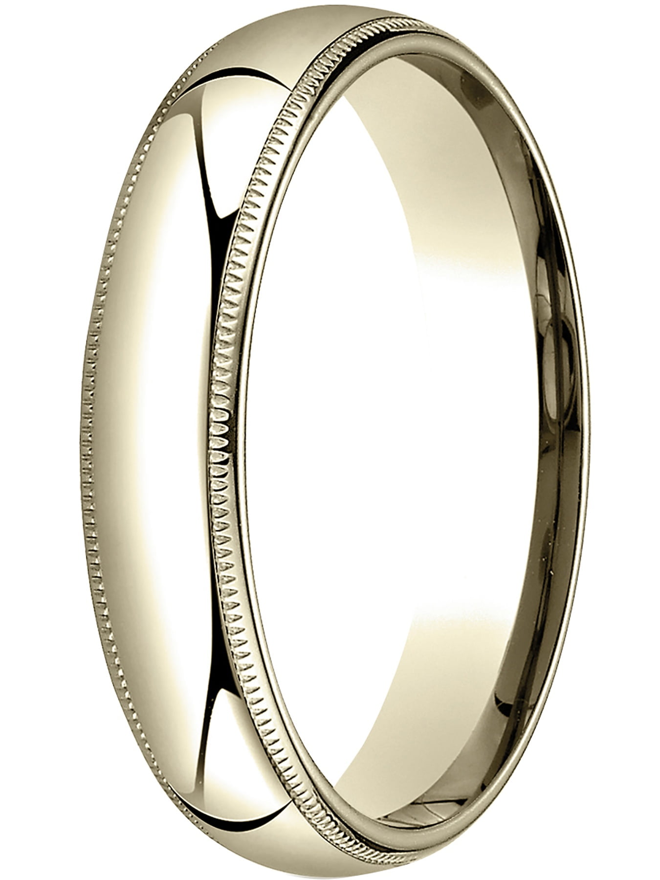 Benchmark 14K White Gold 2mm High Polished Rope Center Design Wedding Band Ring Sizes 4-15
