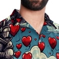 thumbnail image 5 of Love Men's Short Sleeve Button Down Spread Collar Beach Shirts, 5 of 6