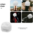 thumbnail image 3 of Raindrops Microphone Cover Furry Pop Filter Condenser Mic Windscreen Isolation Shield Mic Cover for Indoor Outdoor Universal Mics White, 3 of 7