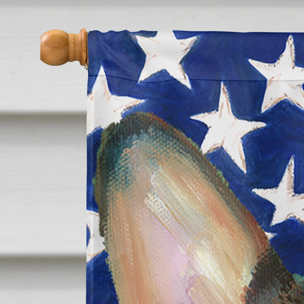 Corgi USA Patriotic American Flag Flag Canvas House Size