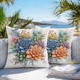 thumbnail image 4 of Outdoor Pillow Cover Succulent Floral Set of 2 Waterproof Throw Pillowcases Colorful Plant Decorative Patio Furniture Pillows for Couch Garden Indoor & Outdoor Use, 4 of 9
