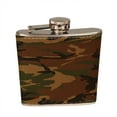 thumbnail image 2 of KuzmarK 6 oz. Leather Flask Set in Black Presentation Box -  Camouflage, 2 of 2