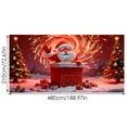 thumbnail image 2 of Liyamei Garage Door Cover Banner Reactive Design With 2 Lighting Modes For Festive Outdoor Fluorescent Glows In Dark With Cartoon Santa Party Xmas Decorat, 2 of 5
