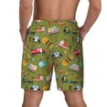 thumbnail image 2 of Lsque Mens Swim Trunks Transportation Prints Pattern - Bathing Suit Compression Liner - Beach Swim Shorts Swimwear - (S-3XL) - Stretch Quick Dry -XX-Large, 2 of 9