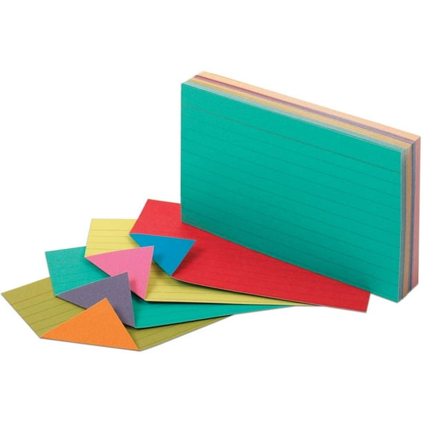 4 Pieces Index Card Box Flash Card Holder Notecard Box Index Card Organizer  Flashcards for Recipes Filing Notes, Addresses and Recipes (Red, Yellow,  White, Green) 