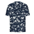 thumbnail image 7 of qucoqpe Womens Summer Short Sleeve Tops Dressy Casual Blouses V Neck Front Pleated Floral Print Shirts Casual Cute T-shirts, 7 of 7