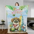 thumbnail image 3 of Ragdoll Hello Summer with Sunglasses and Surfboard Tropical Vibes Cozy Fleece Blanket Cat Lover Kitten Owner Gifts Idea Warm Soft Throw Blanket - 00007, 3 of 5