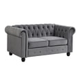thumbnail image 3 of RN Furnishings modern sofa Loveseat velvet fabric Living room furniture Set-Gray, 3 of 6