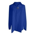 thumbnail image 4 of Holzkary Satin Silk Shirts for Women V Neck Shirts for Satin Tops for Satin Imitation Business Shirts Button Down Shirts for Women Dress Shirts Long Sleeve Blouses Womens Shirts Dark Blue M, 4 of 6