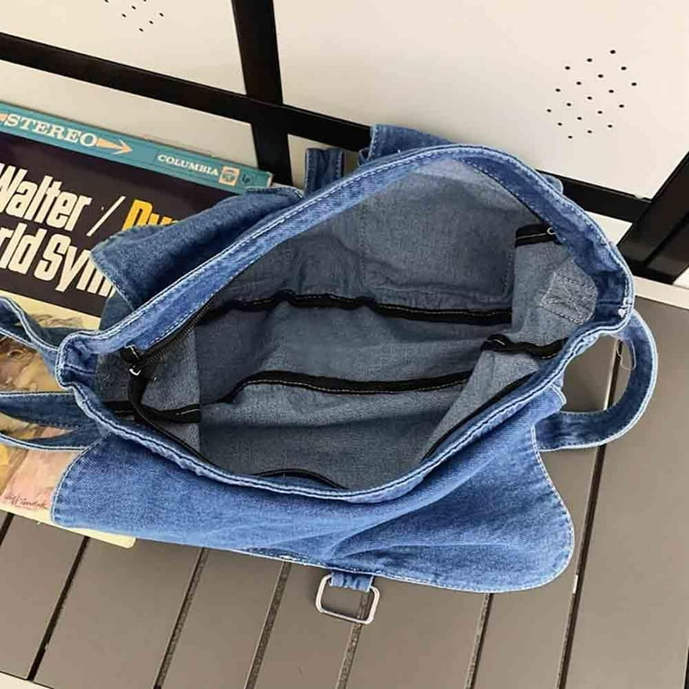 Fashion denim handbag shoulder bag large capacity retro Fashion denim handbag shoulder bag large capacity retro