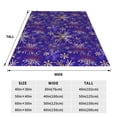 thumbnail image 3 of Fotbe blue purple Snowflake Manta de Franela Acolchonada con Estampado, Súper Suave y Esponjosa, Extra Grande para Sofá, Cama, Uso Todo el Año-80"x60", 3 of 7