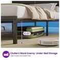thumbnail image 6 of Greenstell Twin Size Bed Frame with LED Lights, USB Outlets & Under-Bed Storage, Modern Headboard for Bedroom，Black, 6 of 8