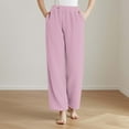 thumbnail image 2 of Wiyuqeen Women's Fuzzy Lounge Pants Comfy Warm Fleece Flannel Pajama Warm Elastic Waist Wide Leg Bottoms Solid Sleepwear with Pocket, 2 of 6