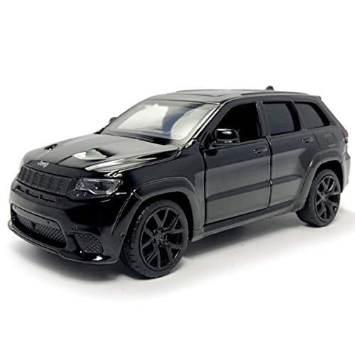 1/36 Scale Grand Cherokee Trackhawk SUV Diecast Car Model Off-Road Toy  Vehicle Zinc Alloy Casting Metal Pull Back Friction Powered Vehicles Doors  Open 
