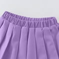 thumbnail image 4 of Diufon Girls Uniform Skirts Kids High Waist A-line Pleated Skorts Girls Solid Color Mini Skirts with Shorts, 4 of 8