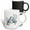 Multicolor, variant on 3drose, Two Turtle Doves Cut-out Stencil-style, 15oz Two-tone Green Mug