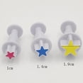 thumbnail image 4 of Gobaker Star Fondant Plunger Cutter Set Sugarcraft Cake Cookies Cupcake Decorating Tool DIY Mold, 3-Pack, 4 of 5