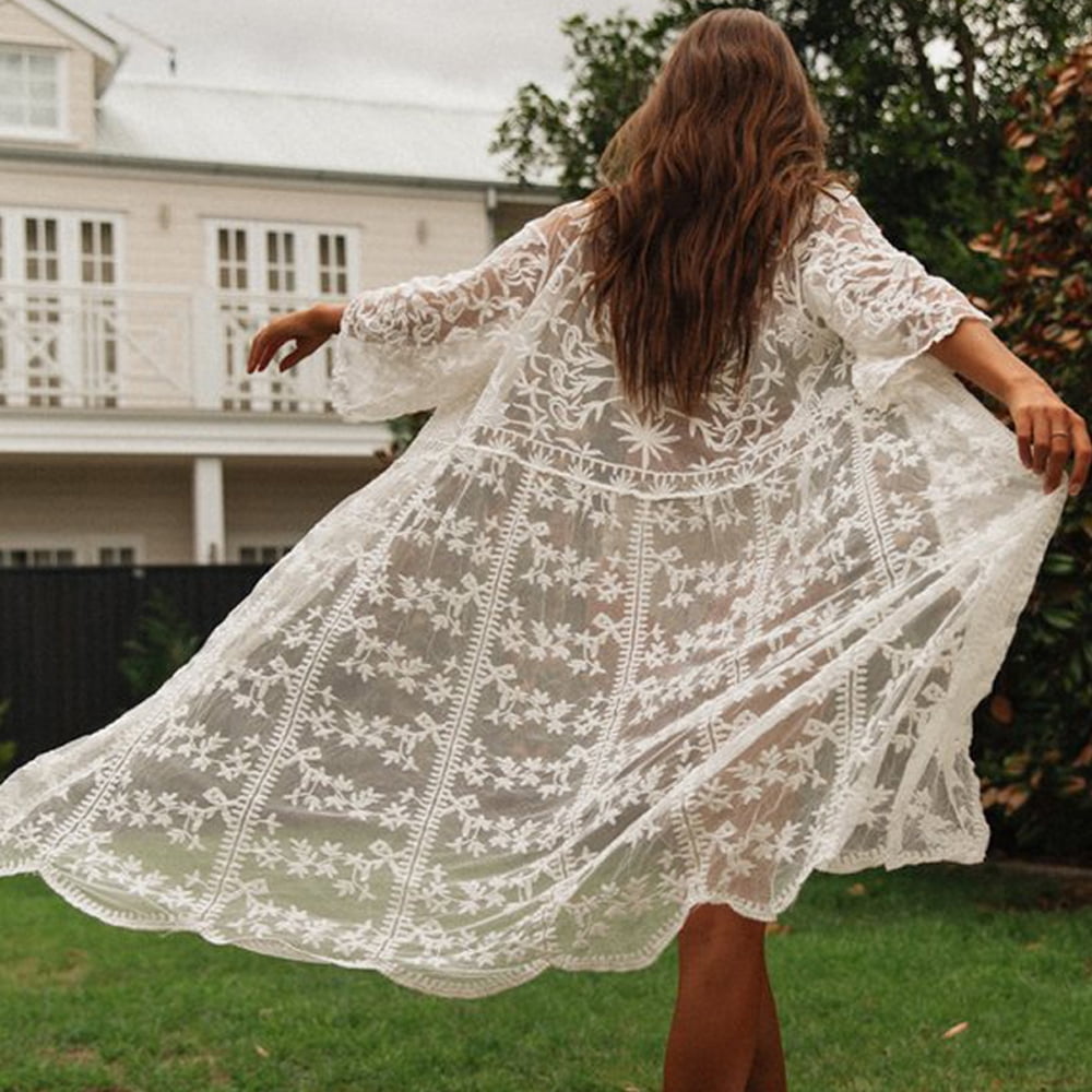 Kimono lace dress deals